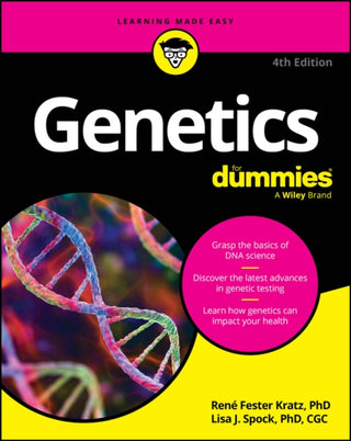 Cover image for 9781394210190 - Genetics For Dummies, 4th Edition