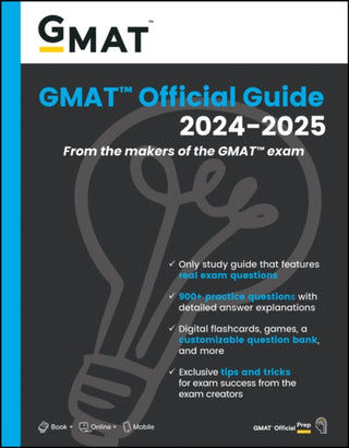 Cover image for 9781394260027 - GMAT Official Guide 2024-2025: Book + Online Question Bank