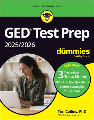 Cover image for 9781394287437 - GED Test Prep 2025/2026 For Dummies