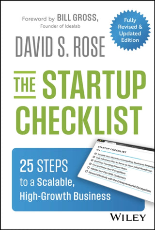 Cover image for 9781394331321 - The Startup Checklist: 25 Steps to a Scalable, Hig h–Growth Business, 2nd Edition