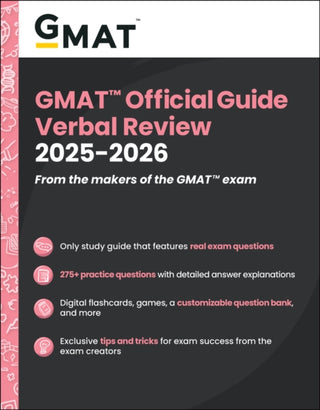 Cover image for 9781394333882 - GMAT Official Guide Verbal Review 2025-2026