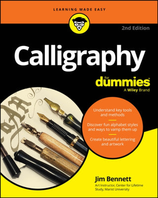 Cover image for 9781394368990 - Calligraphy For Dummies, 2nd Edition