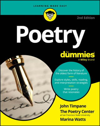 Cover image for 9781394375554 - Poetry For Dummies