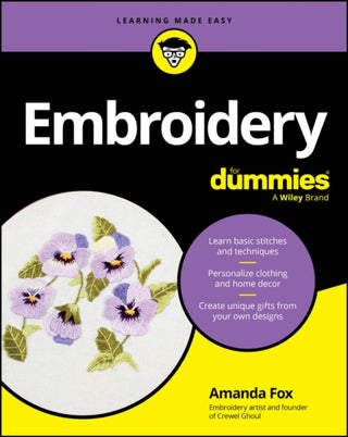 Cover image for 9781394406036 - Embroidery For Dummies