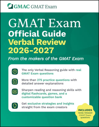 Cover image for 9781394412679 - GMAT Official Guide Verbal Review 2026 - 2027