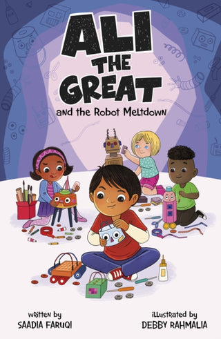 Supplemental image for 9781398258129 - Ali the Great and the Robot Meltdown
