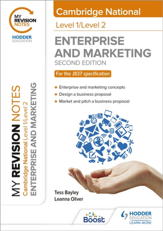 Cover image for 9781398351226 - My Revision Notes: Level 1/Level 2 Cambridge National in Enterprise & Marketing: Second Edition