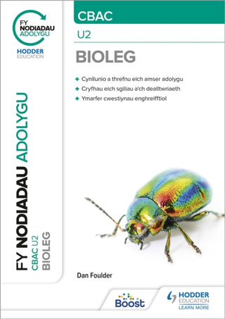 Cover image for 9781398386075 - Fy Nodiadau Adolygu: CBAC Bioleg U2 (My Revision Notes: WJEC/Eduqas A-Level Year 2 Biology)