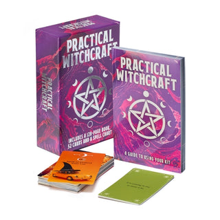 Cover image for 9781398840058 - Practical Witchcraft Book & Card Deck