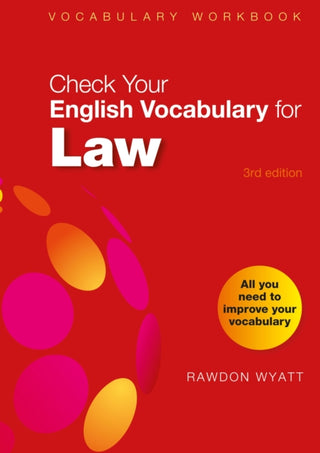 Cover image for 9781399405645 - Check Your English Vocabulary for Law