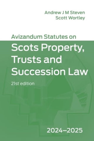 Cover image for 9781399544603 - Avizandum Statutes on Scots Property, Trusts and Succession Law