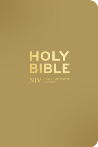 Cover image for 9781399832854 - NIV Pocket Latte Bible with Gold Zip