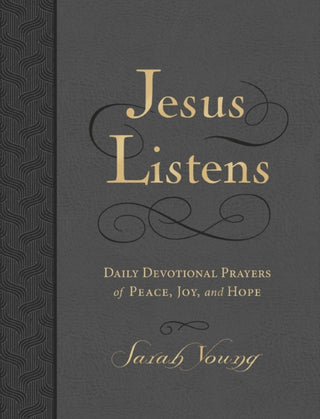 Cover image for 9781400249336 - Jesus Listens, Large Text Leathersoft, Charcoal, with Full Scriptures