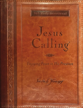 Cover image for 9781400318131 - Jesus Calling, Large Text Brown Leathersoft, with Full Scriptures