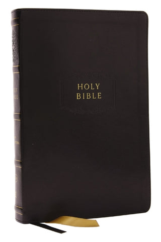 Cover image for 9781400332014 - KJV Holy Bible with Apocrypha and 73,000 Center-Column Cross References, Black Leathersoft, Red Letter, Comfort Print (Thumb Indexed): King James Version