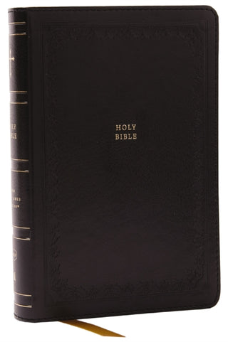 Cover image for 9781400333356 - NKJV Compact Paragraph-Style Bible w/ 43,000 Cross References, Black Leathersoft, Red Letter, Comfort Print: Holy Bible, New King James Version