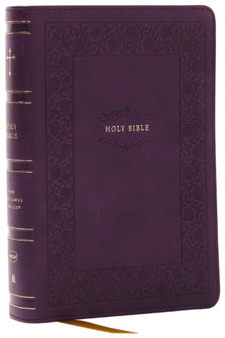 Cover image for 9781400333370 - NKJV Compact Paragraph-Style Bible w/ 43,000 Cross References, Purple Leathersoft, Red Letter, Comfort Print: Holy Bible, New King James Version