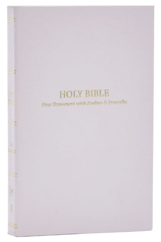 Cover image for 9781400334827 - KJV Holy Bible: Pocket New Testament with Psalms and Proverbs, White Softcover, Red Letter, Comfort Print: King James Version