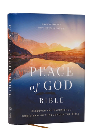 Cover image for 9781400334988 - Peace of God Bible: Discover and Experience God's Shalom Throughout the Bible (NKJV, Hardcover, Red Letter, Comfort Print)