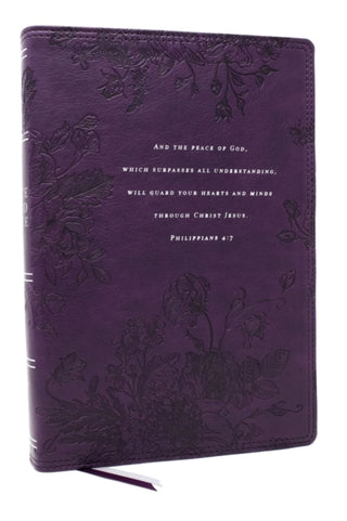 Cover image for 9781400335015 - Peace of God Bible: Discover and Experience God's Shalom Throughout the Bible (NKJV, Purple Leathersoft, Red Letter, Comfort Print)