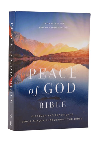 Cover image for 9781400335084 - Peace of God Bible: Discover and Experience God's Shalom Throughout the Bible (NKJV, Softcover, Red Letter, Comfort Print)