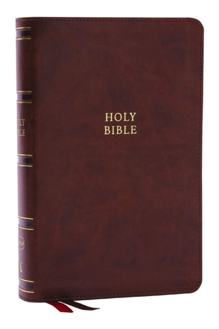 Cover image for 9781400335206 - NKJV, Single-Column Reference Bible, Verse-by-verse, Brown Leathersoft, Red Letter, Comfort Print