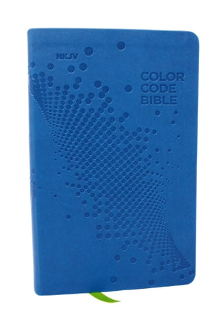 Cover image for 9781400336036 - NKJV, Color Code Bible for Kids, Blue Leathersoft, Comfort Print
