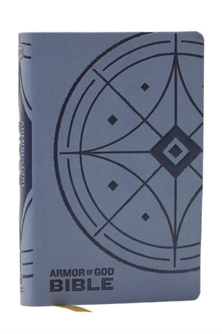 Cover image for 9781400336807 - NKJV Armor of God Bible, Blue/Gray Leathersoft (Children’s Bible, Red Letter, Comfort Print, Holy Bible): New King James Version