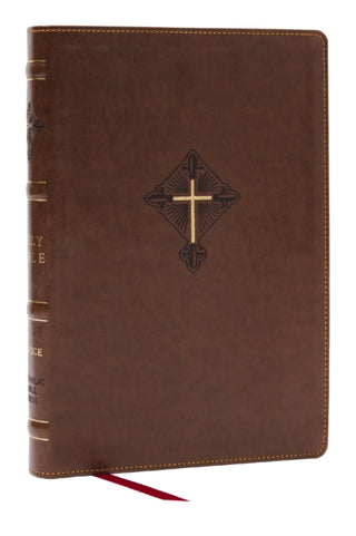 Cover image for 9781400337569 - RSV2CE, Thinline Large Print Catholic Bible, Brown Leathersoft, Comfort Print
