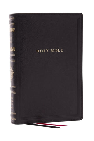 Cover image for 9781400337903 - RSV Personal Size Bible with Cross References, Black Leathersoft, Thumb Indexed, (Sovereign Collection)