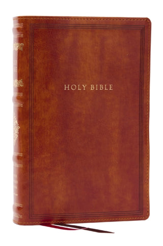 Cover image for 9781400337927 - RSV Personal Size Bible with Cross References, Brown Leathersoft, Thumb Indexed, (Sovereign Collection)