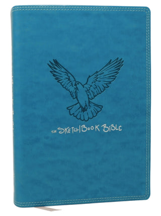 Cover image for 9781400339495 - The Sketchbook Bible: The Complete Bible with Hundreds of Illustrations (NKJV, Teal Leathersoft, Red Letter, Comfort Print)
