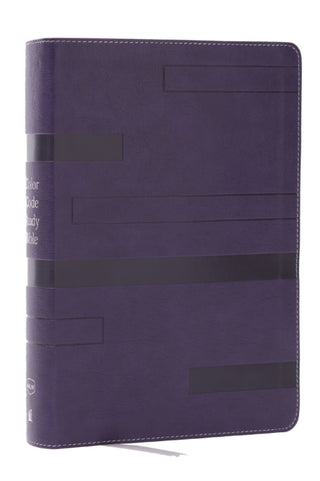 Cover image for 9781400341429 - Color Code Study Bible, Revealing God's Truth Color by Color (NKJV, Purple Leathersoft, Red Letter, Thumb Indexed)