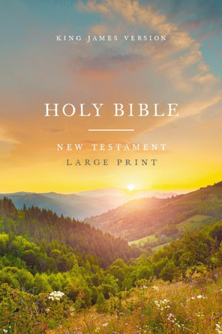 Cover image for 9781400343621 - KJV Large Print Outreach New Testament Bible, Scenic Softcover, Comfort Print