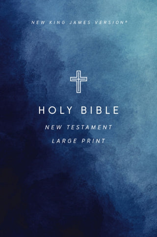 Cover image for 9781400343713 - NKJV Large Print Outreach New Testament Bible, Cross Softcover, Comfort Print