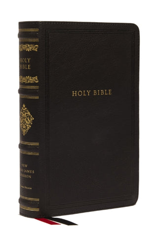 Cover image for 9781400344253 - NKJV Large Print Reference Bible, Black Leathersoft, Red Letter, Comfort Print, Thumb Indexed (Sovereign Collection)