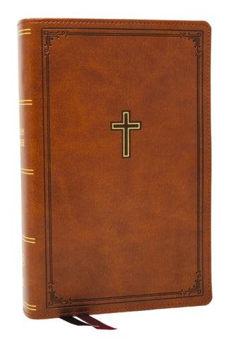 Cover image for 9781400347858 - KJV Personal Size Large Print End-of-Verse Reference Bible, Brown Leathersoft, Red Letter, Comfort Print