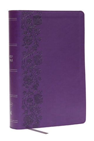 Cover image for 9781400349470 - KJV Giant Print End-of-Verse Reference Bible, Purple Leathersoft, Red Letter, Comfort Print