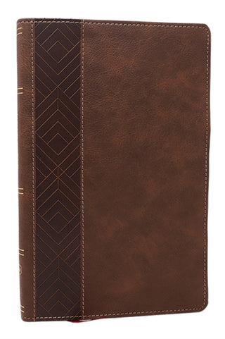 Cover image for 9781400350094 - NKJV, Personal Size New Testament, Brown Leathersoft, Red Letter, Comfort Print