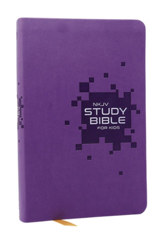 Cover image for 9781400350728 - NKJV Study Bible for Kids, Purple Leathersoft: The Premier Study Bible for Kids