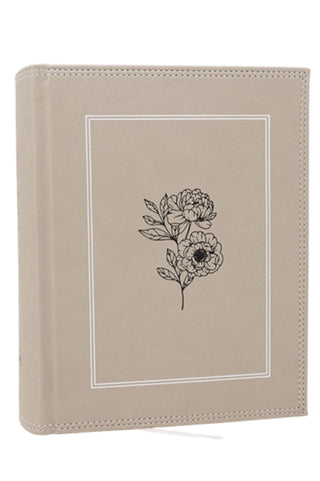 Cover image for 9781400352319 - NKJV, Journal the Word Bible: Reflect, Journal or Create Art Next to Your Favorite Verses (Stone Leathersoft over board, Red Letter, Comfort Print)