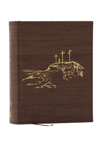 Cover image for 9781400352340 - NKJV, Journal the Word Bible, Large Print: Reflect, Journal or Create Art Next to Your Favorite Verses (Brown Leathersoft over Board, Red Letter)