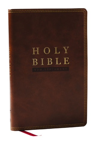 Cover image for 9781400353194 - NKJV Super Giant Print New Testament, Brown Leathersoft, Red Letter, Comfort Print (Thumb Indexed)