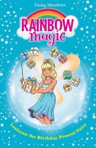 Cover image for 9781408369500 - Rainbow Magic: Leahann the Birthday Present Fairy