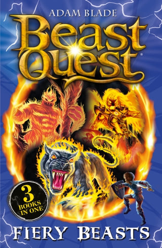 Cover image for 9781408374023 - Beast Quest bind-up: Fiery Beasts