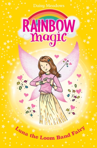 Cover image for 9781408374405 - Rainbow Magic: Luna the Loom Band Fairy