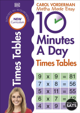Cover image for 9781409341406 - 10 Minutes A Day Times Tables, Ages 9-11 (Key Stage 2)