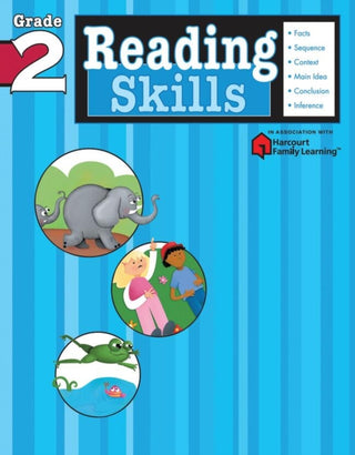 Cover image for 9781411401143 - Reading Skills: Grade 2 (Flash Kids Harcourt Family Learning)