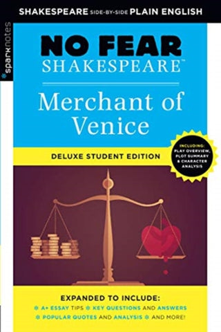 Cover image for 9781411479685 - Merchant of Venice: No Fear Shakespeare Deluxe Student Edition