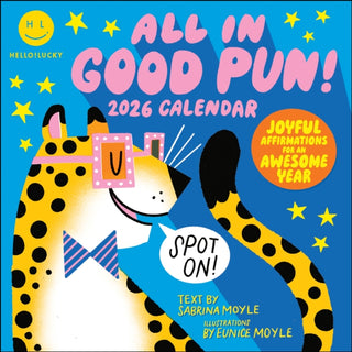 Cover image for 9781419774201 - Hello!Lucky All in Good Pun 2026 Wall Calendar
